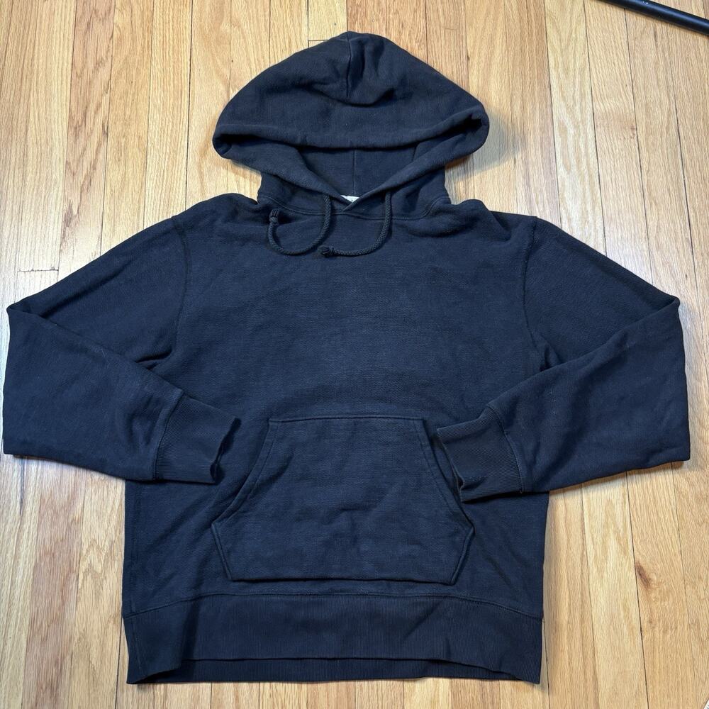 Jackman Tanabe Meriyasu Large Black Heavyweight Sweatshirt Hoodie Made in Japan